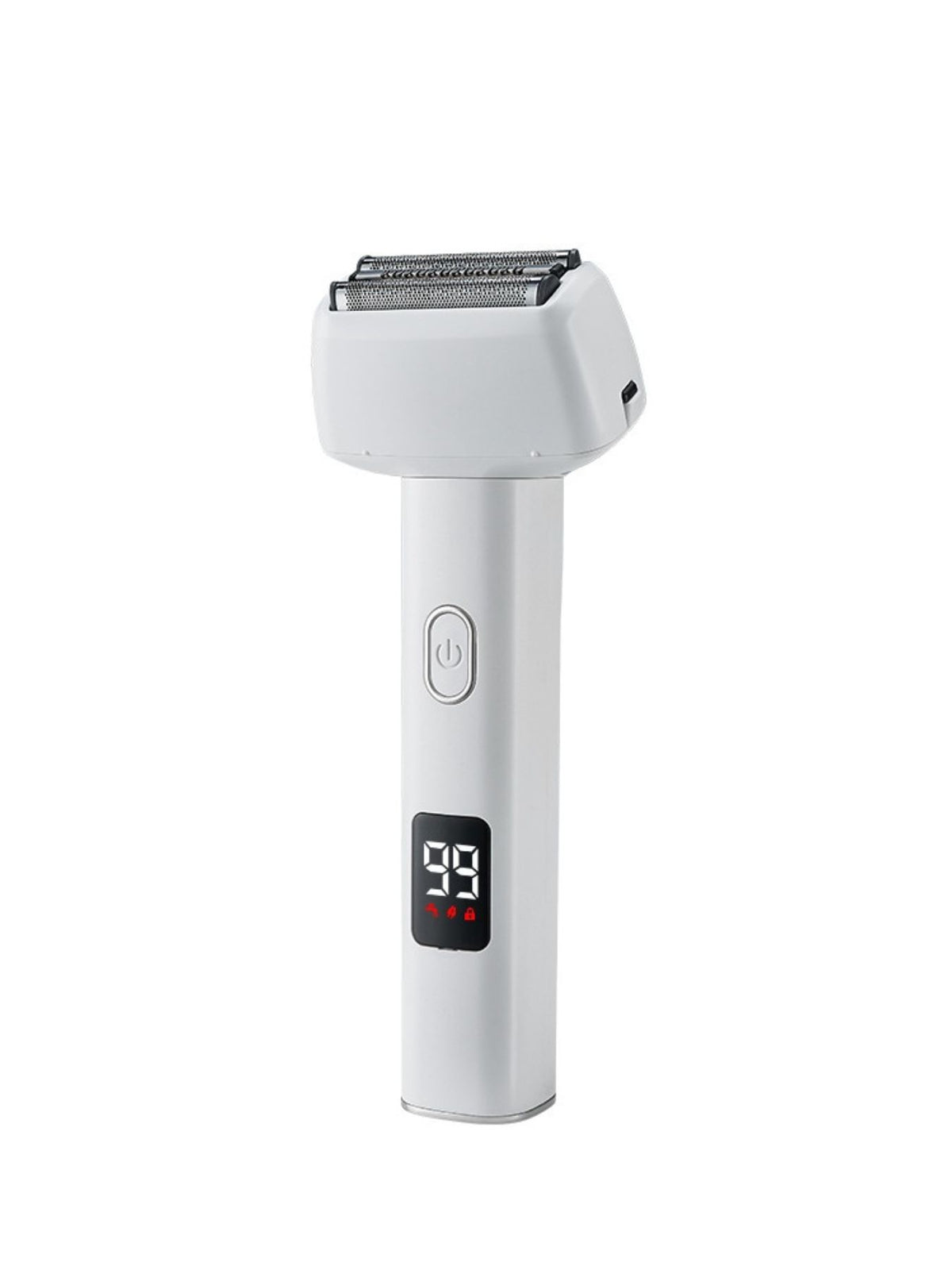 Foil shaver held in hand