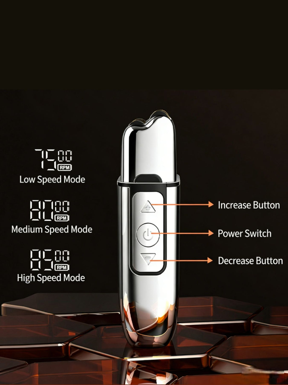 Gold electric foil shaver side view