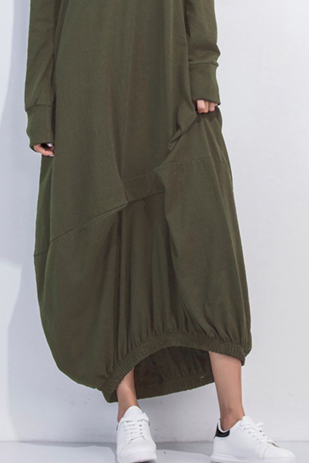 Sweatshirt maxi dress full length view