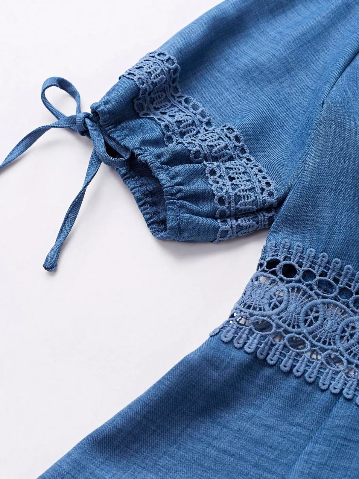 Ruffled dress in a further colourway front view