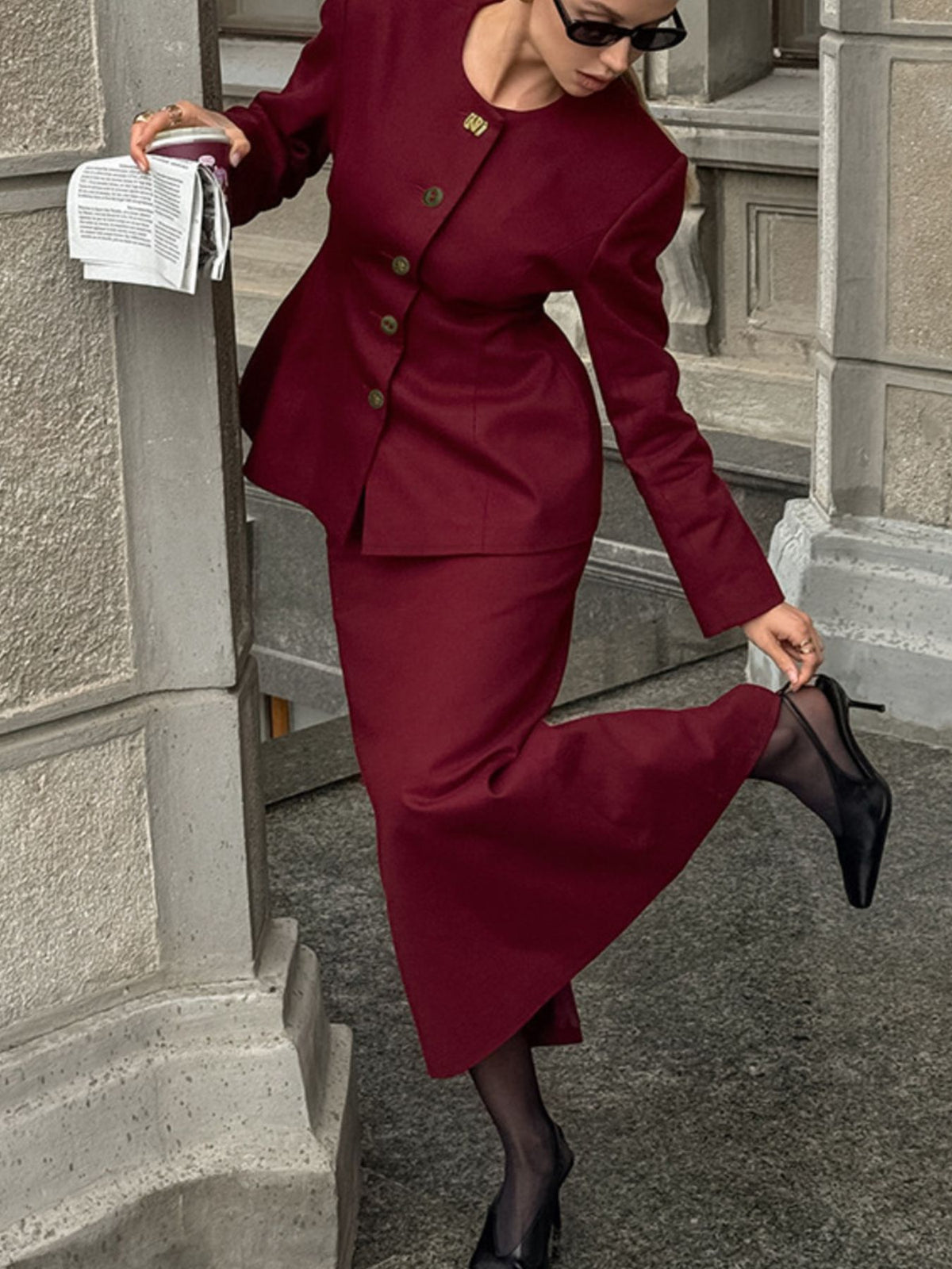 Matching skirt from the blazer set