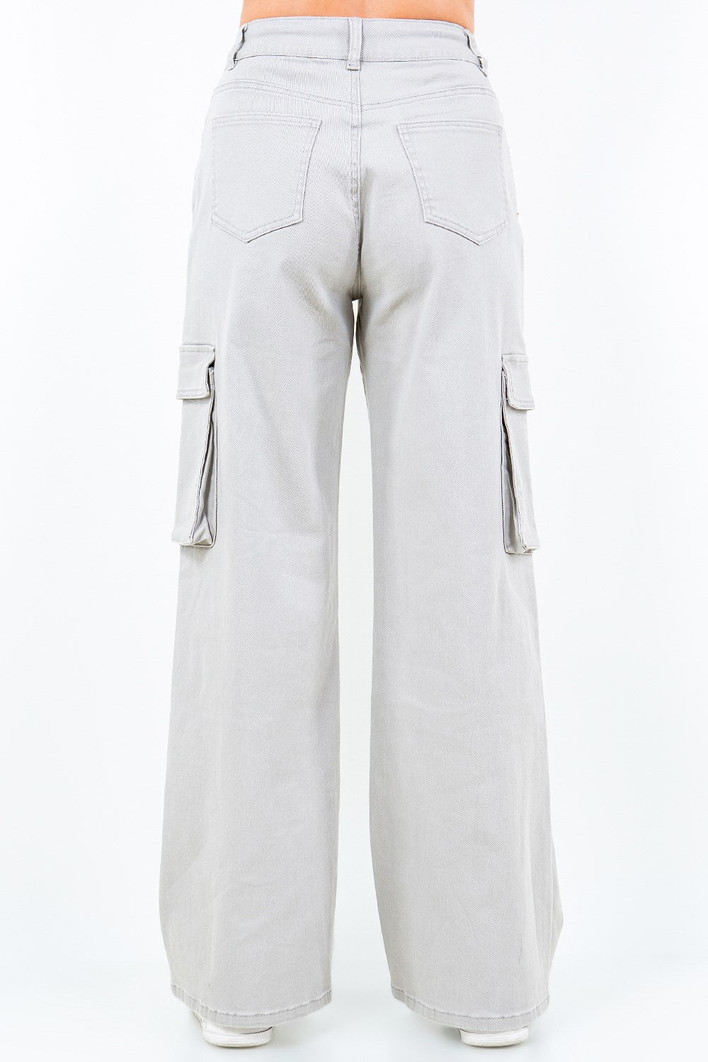 American Bazi Full Size Drawstring Wide Leg Cargo Pants Plus Size - Fashorio