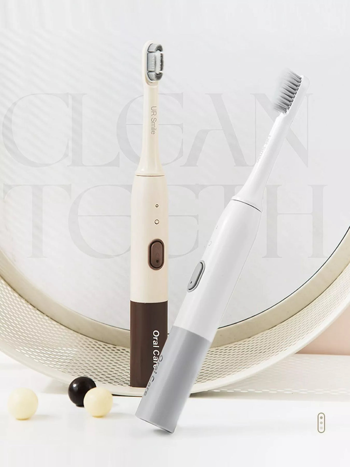 Rechargeable electric toothbrush front view