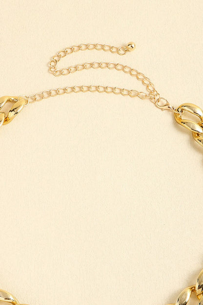 1" Width Acrylic Curb Chain Belt - Fashorio