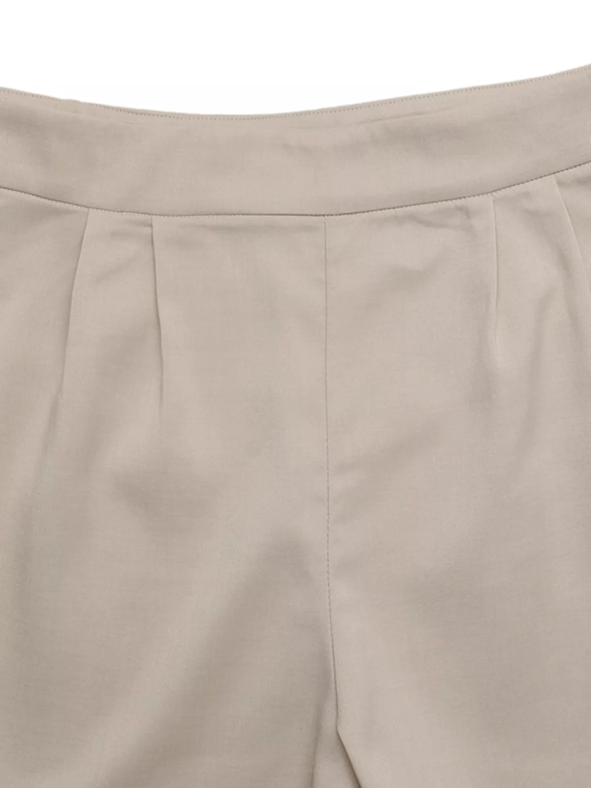Khaki surplice wrap top and shorts set look