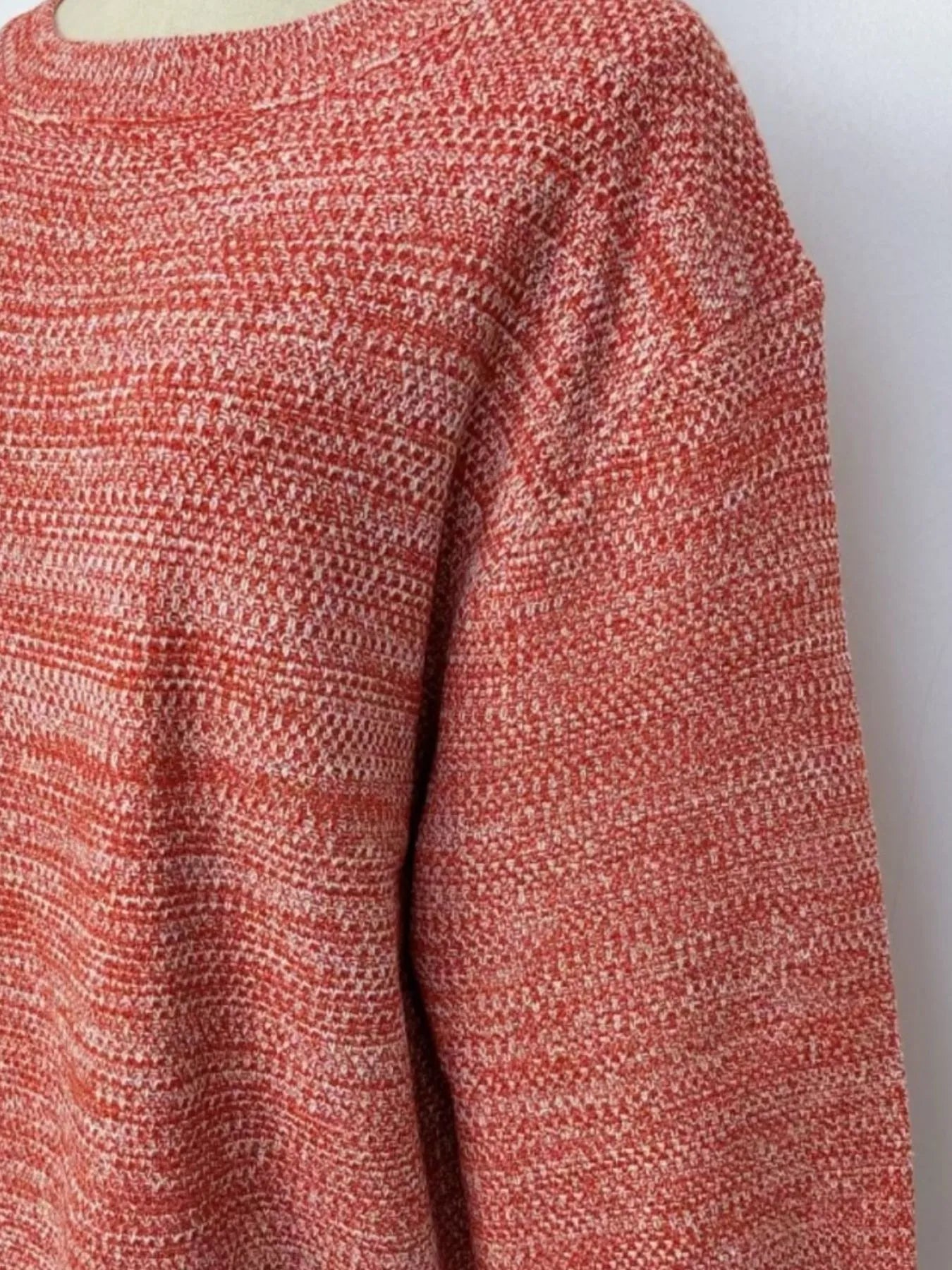 Round Neck Long Sleeve Sweater - Fashorio