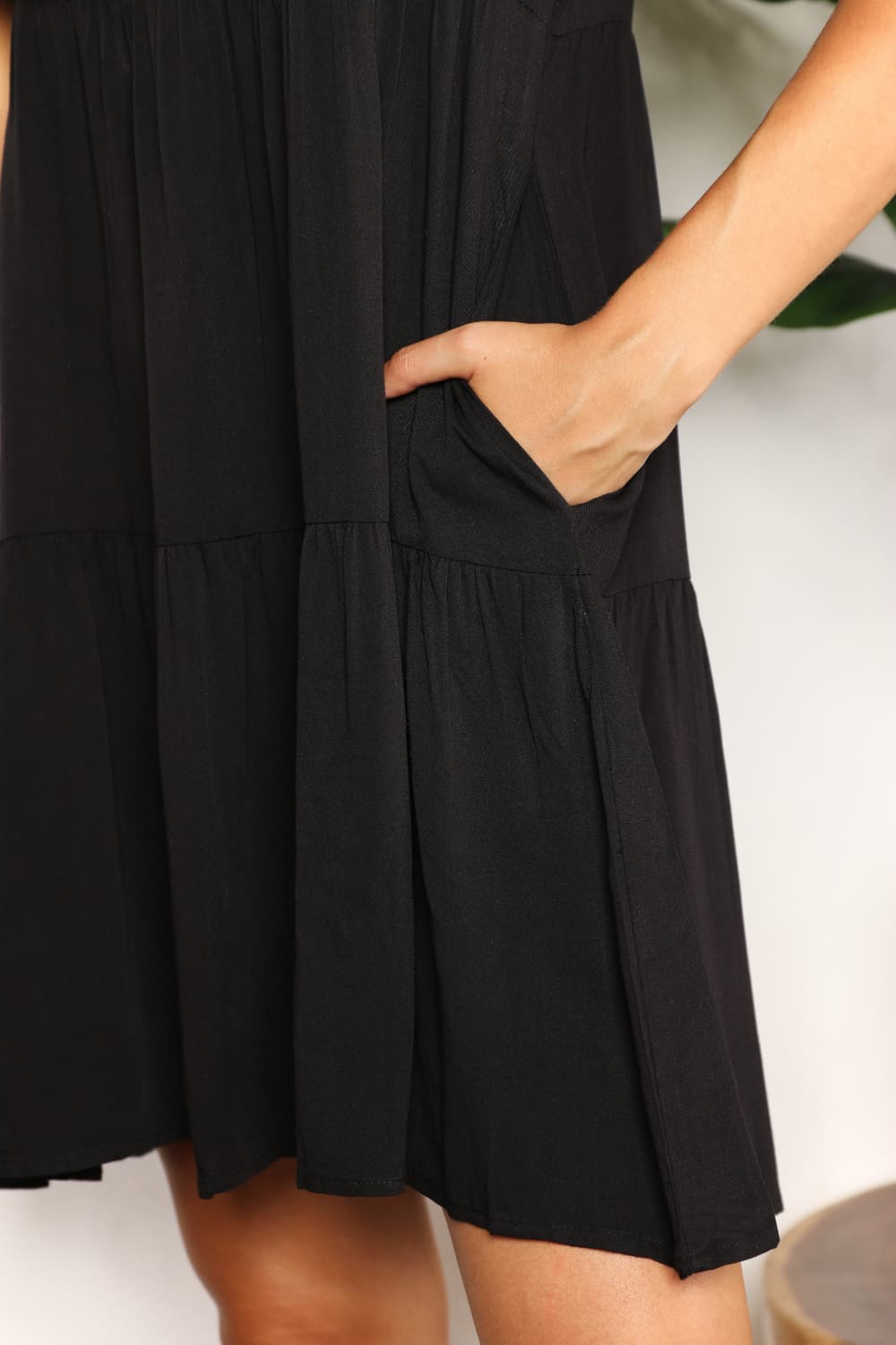 Mandy V Neck Flounce Sleeve Tiered Dress view 17