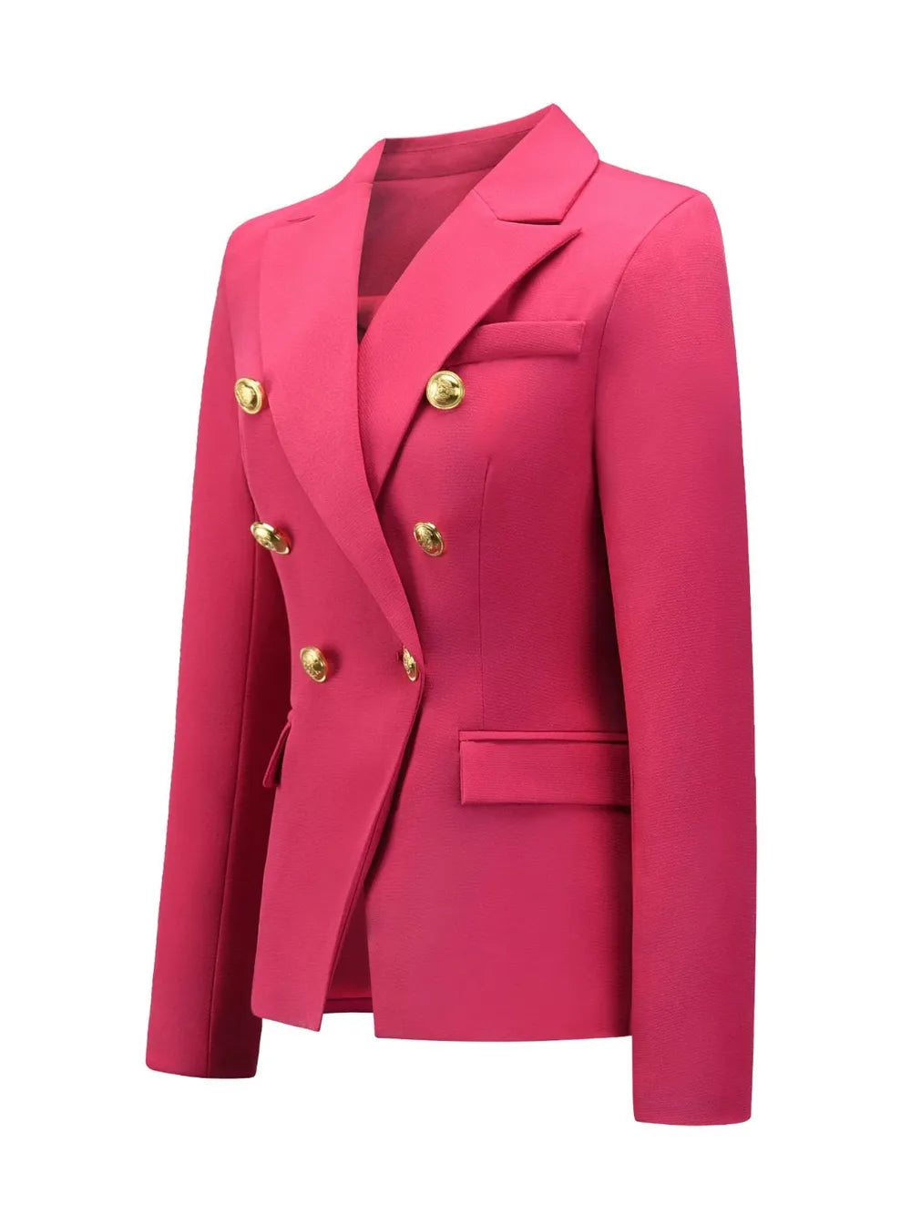 Lapel Collar Long Sleeve Blazer - Fashorio