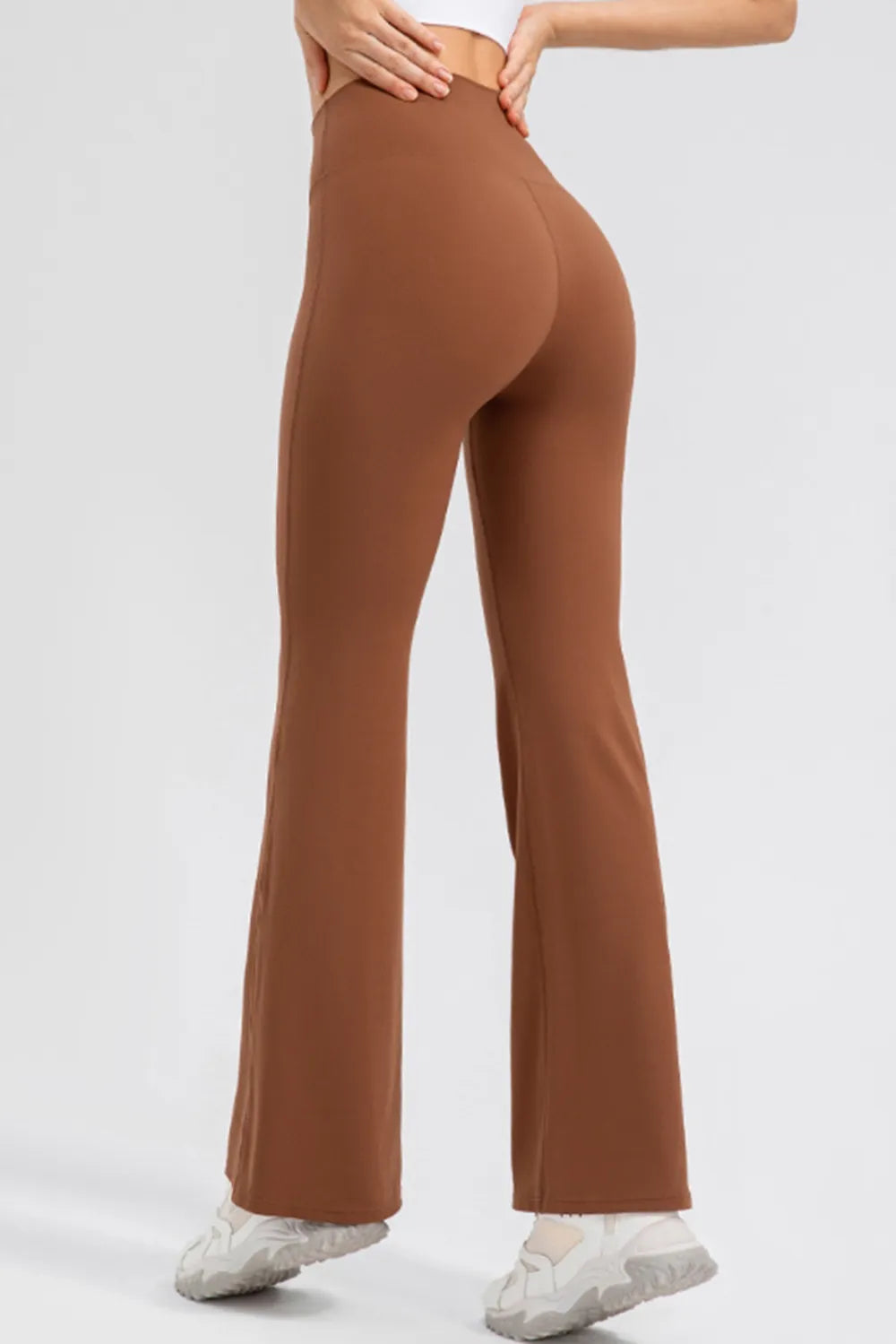Bootcut active leggings full length view