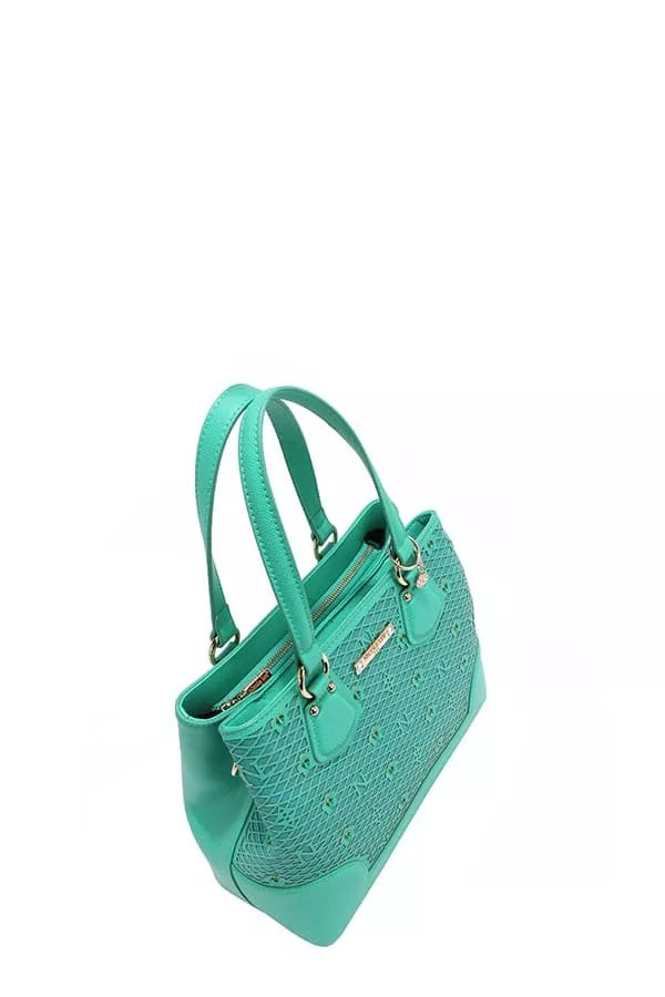 Monogram Pattern Handbag with Rhinestones Decor view 10
