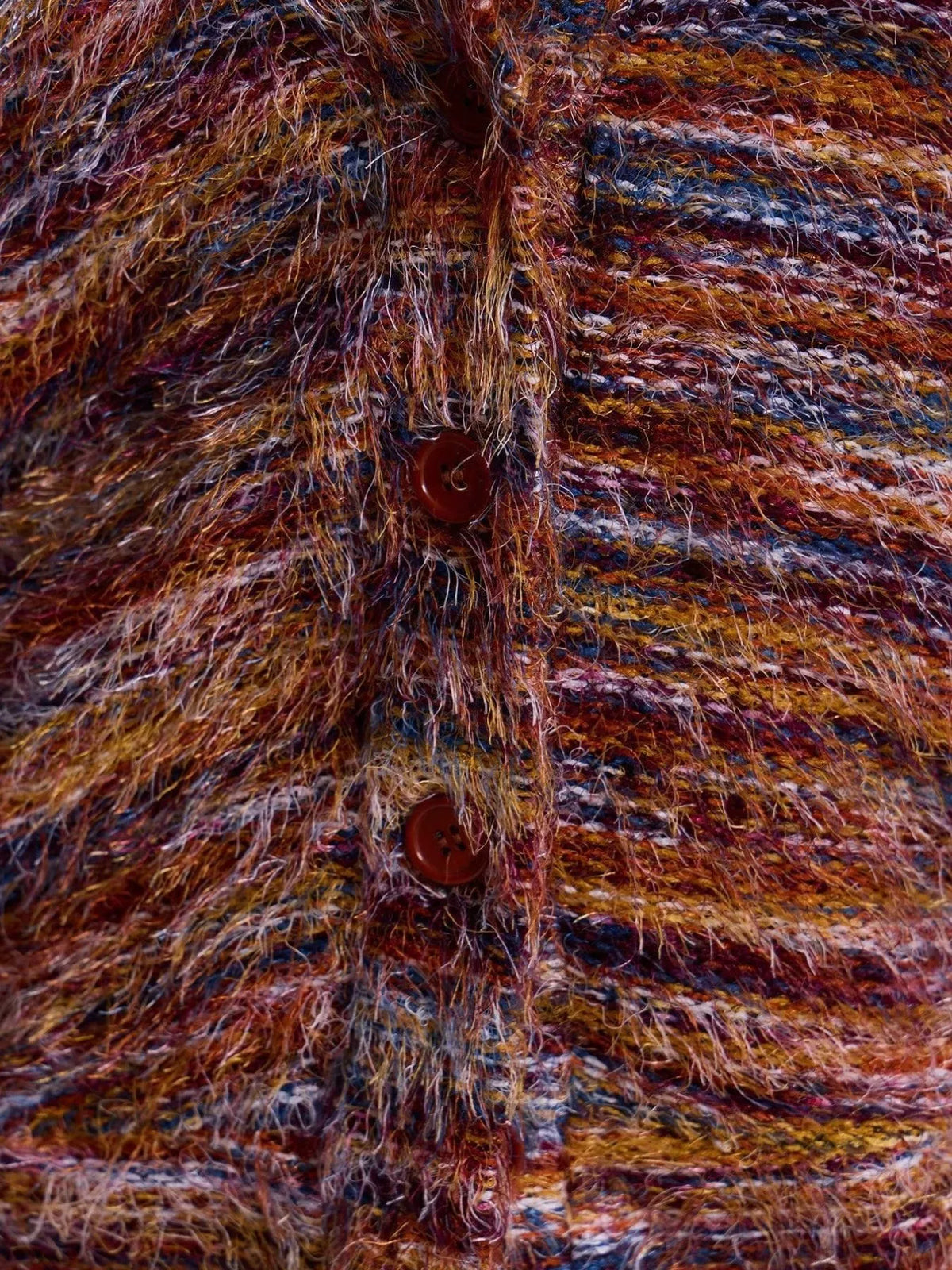 textured knit button down cardigan close fabric detail