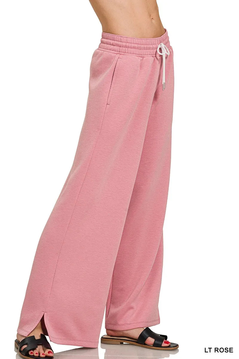 Zenana Scuba Drawstring Pants - Fashorio