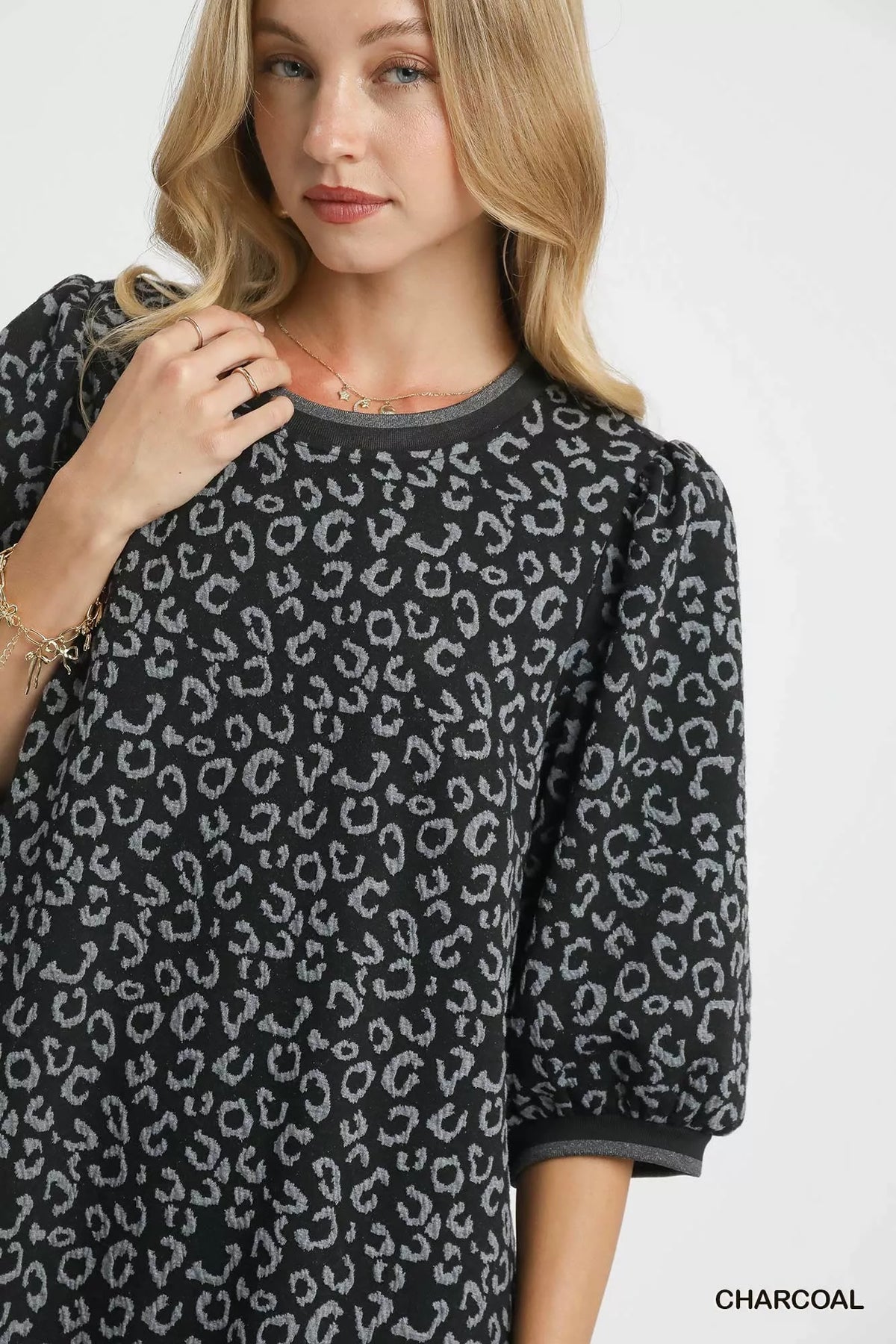 Leopard Print Jacquard Mini Dress styled look