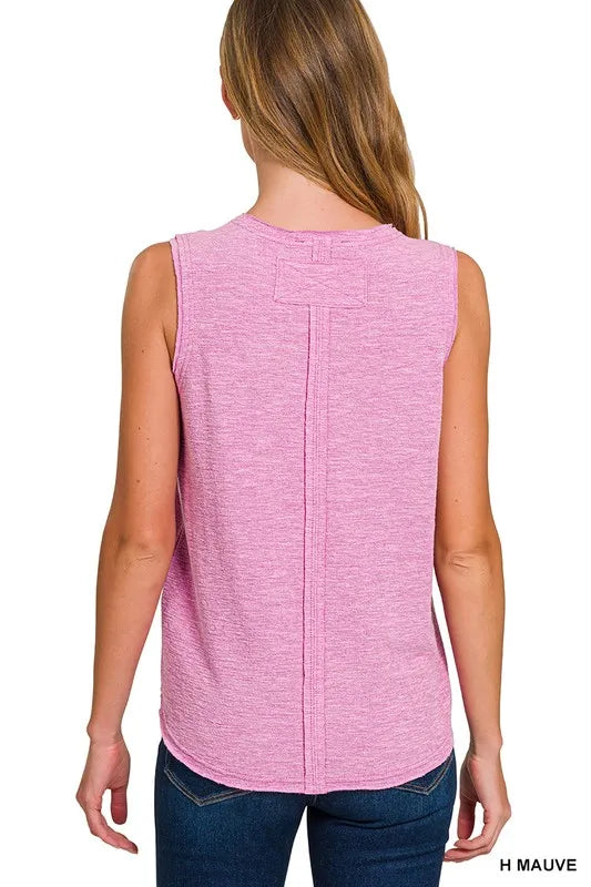 Zenana Cotton Slub Tank & Pants Set - Fashorio