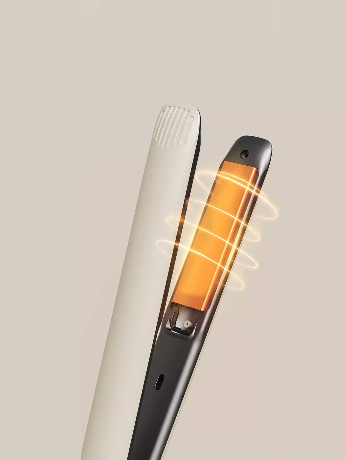 Straightener power button detail