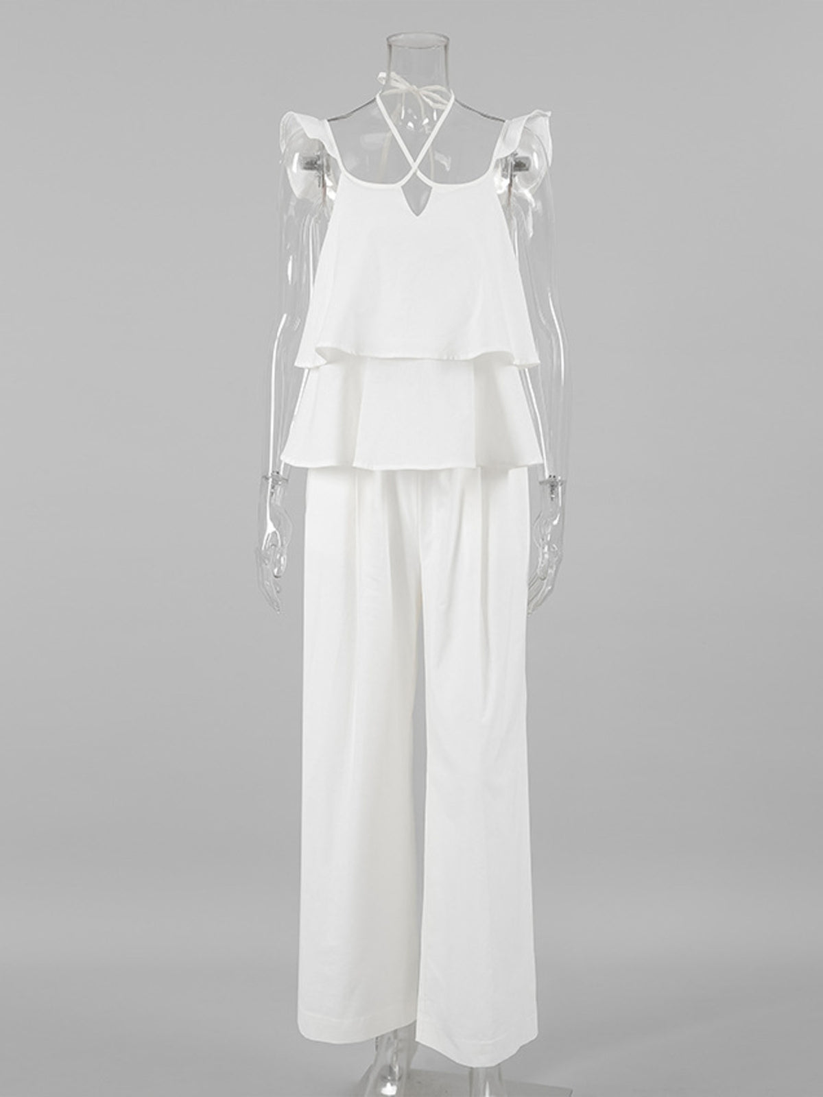Layered Ruffled Cami and Pants Set, view 6