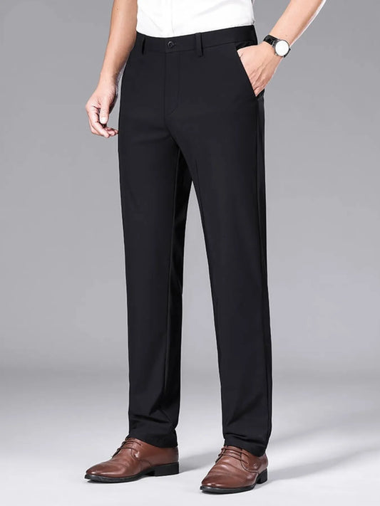 Men's Slim Fit Casual Pants Black - Fashorio
