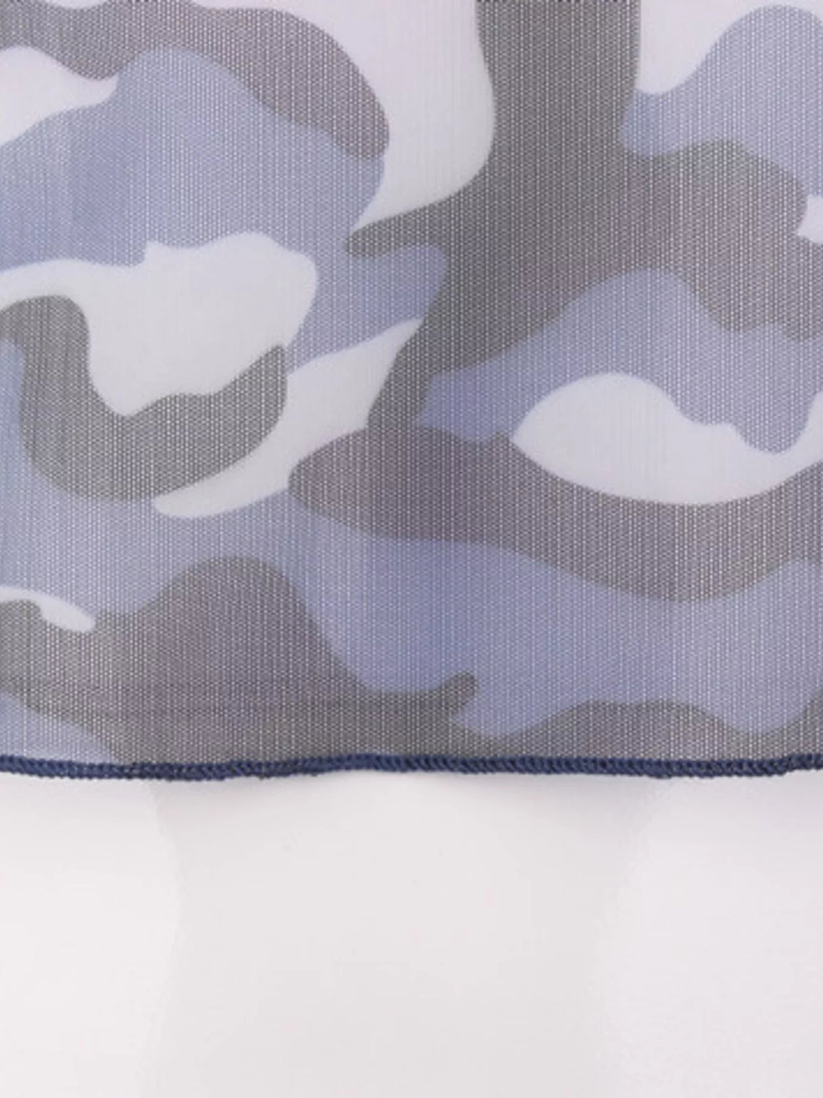Full outfit view of camouflage mesh long sleeve tee