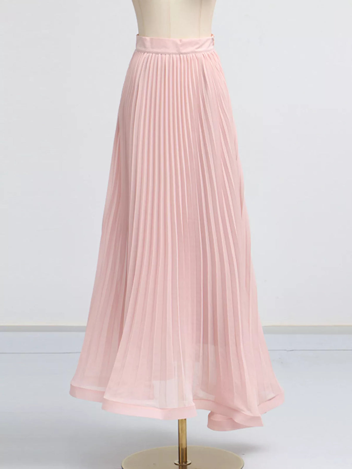 Frill Lapel Collar Top and Pleated Skirt Set, view 18