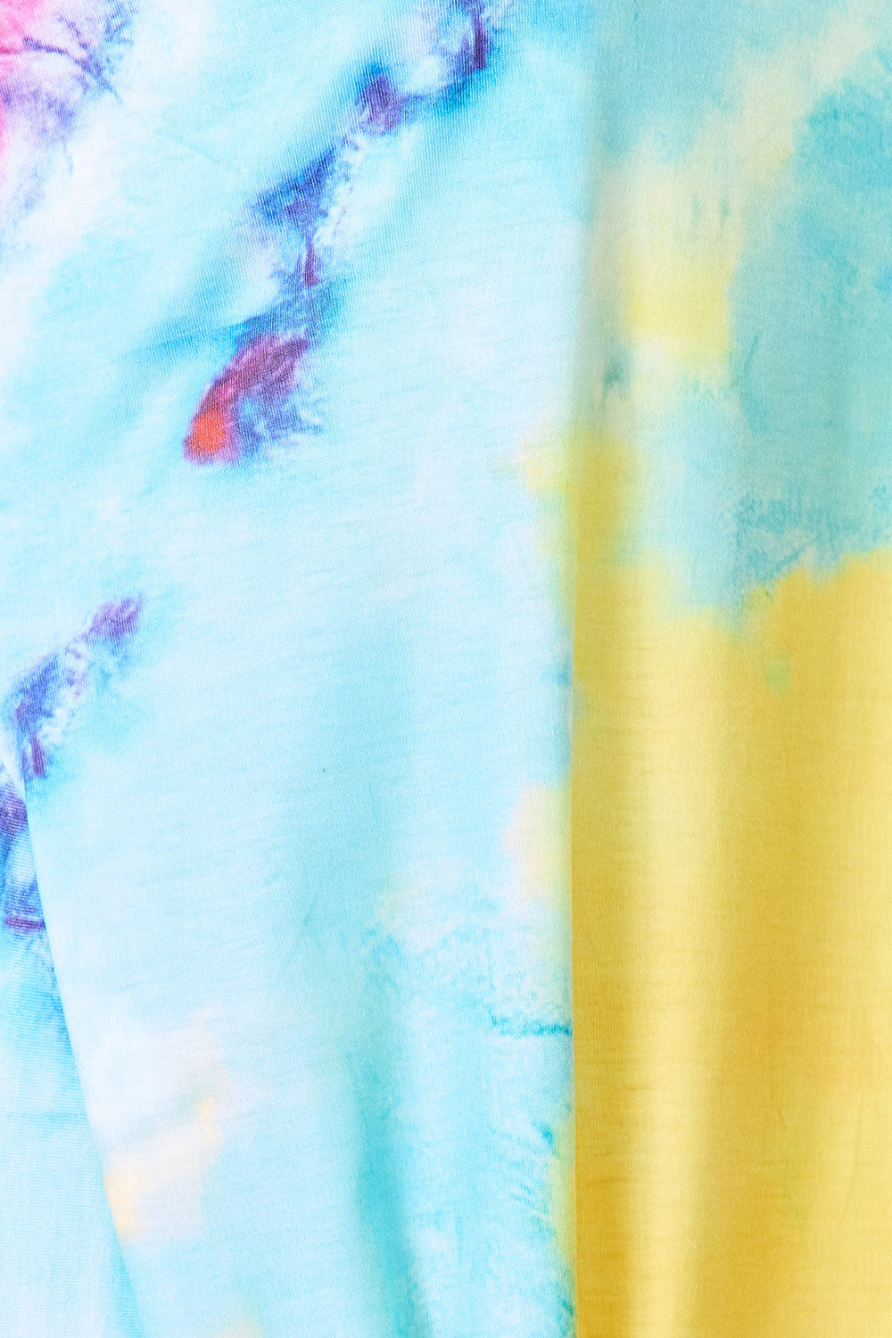 Shiny Tie Dye V Neck Twisted Dress on model
