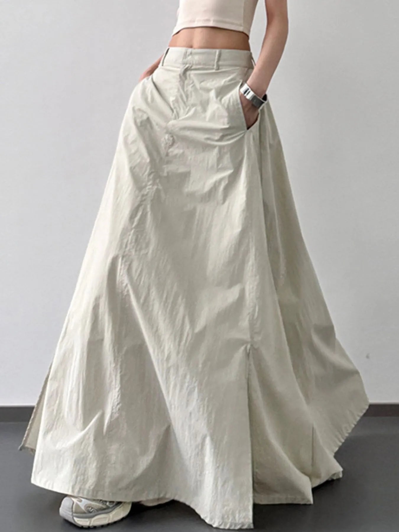 High Waist Slit Maxi Skirt - Fashorio