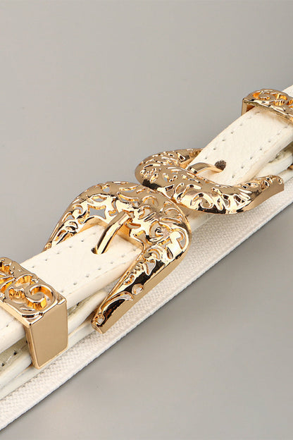 Double Buckle Elastic Belt - Fashorio