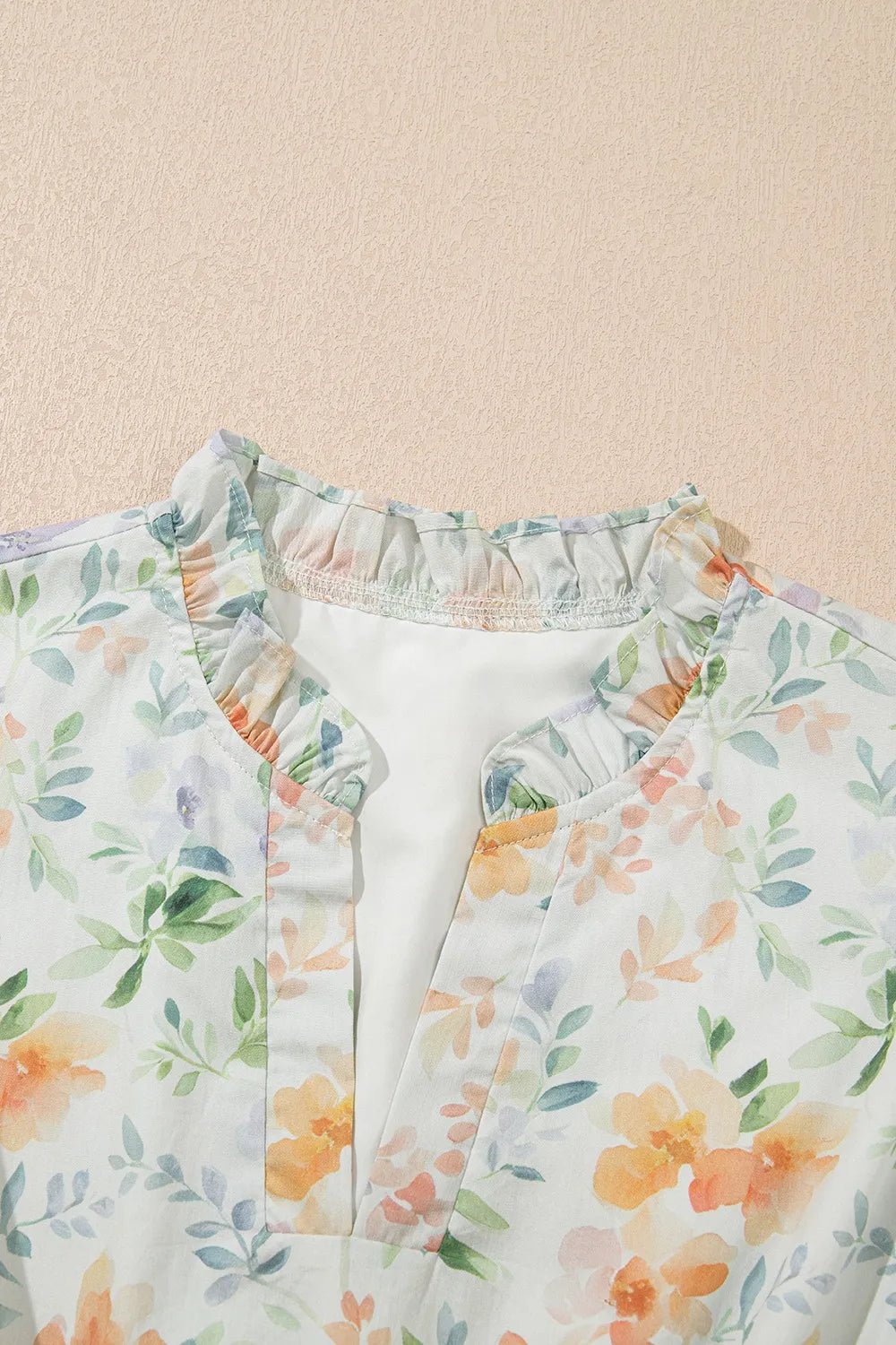Floral notched dress styled look