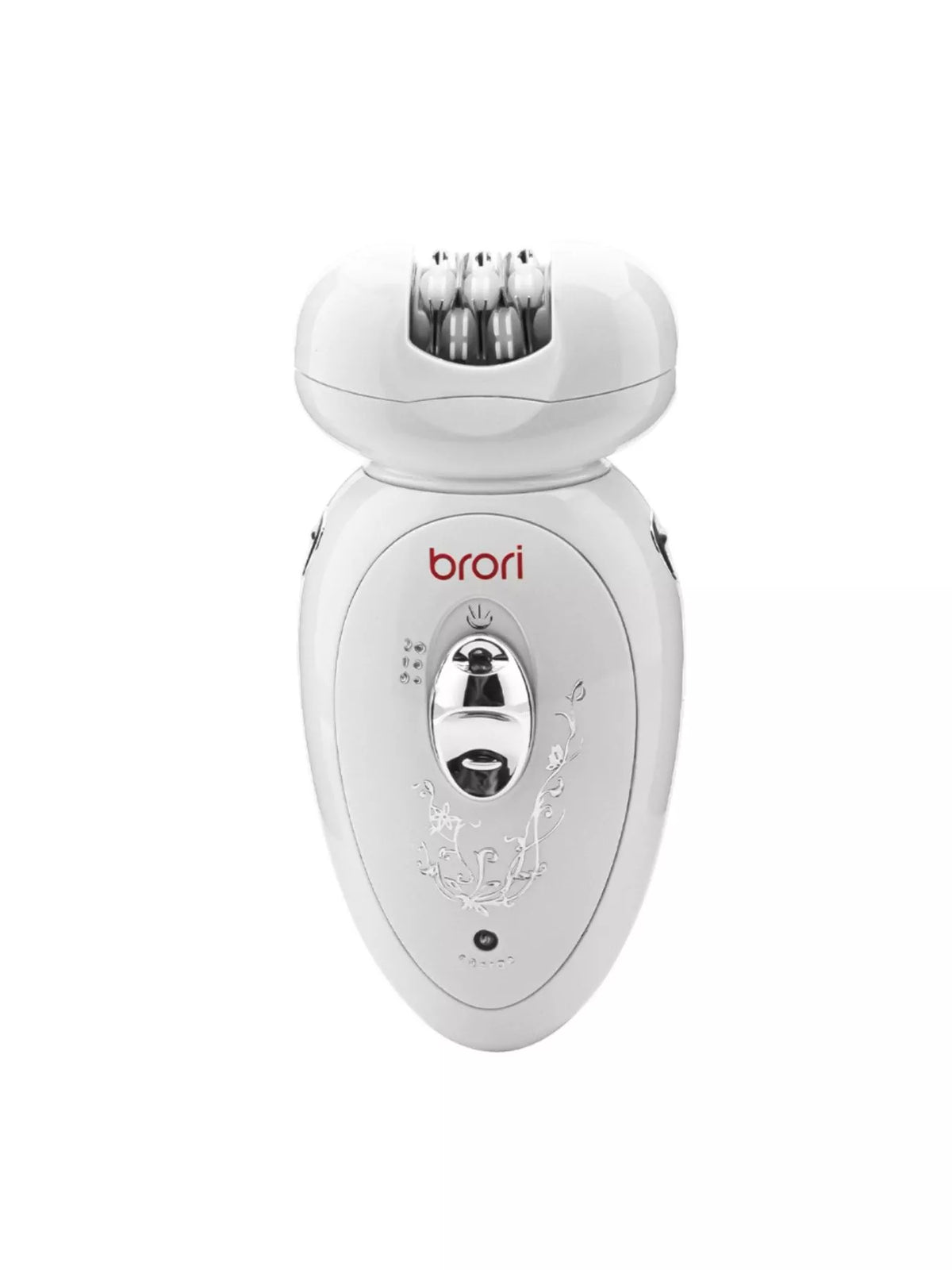 Epilator held in hand for scale