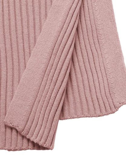 Ribbed Knit Square Neck Bodycon Sweater Dress - Fashorio