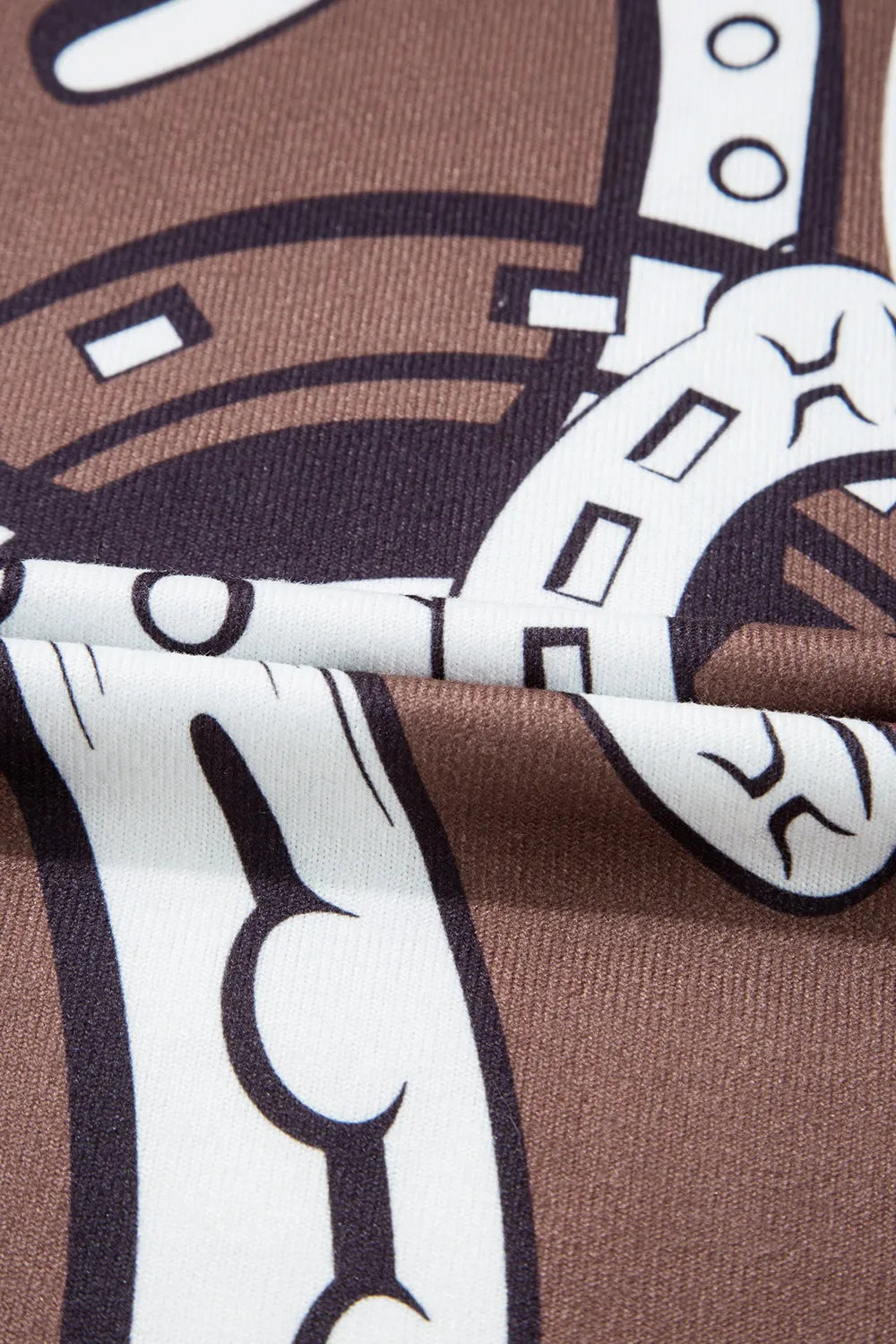 Printed Round Neck Short Sleeve T-Shirt - Fashorio