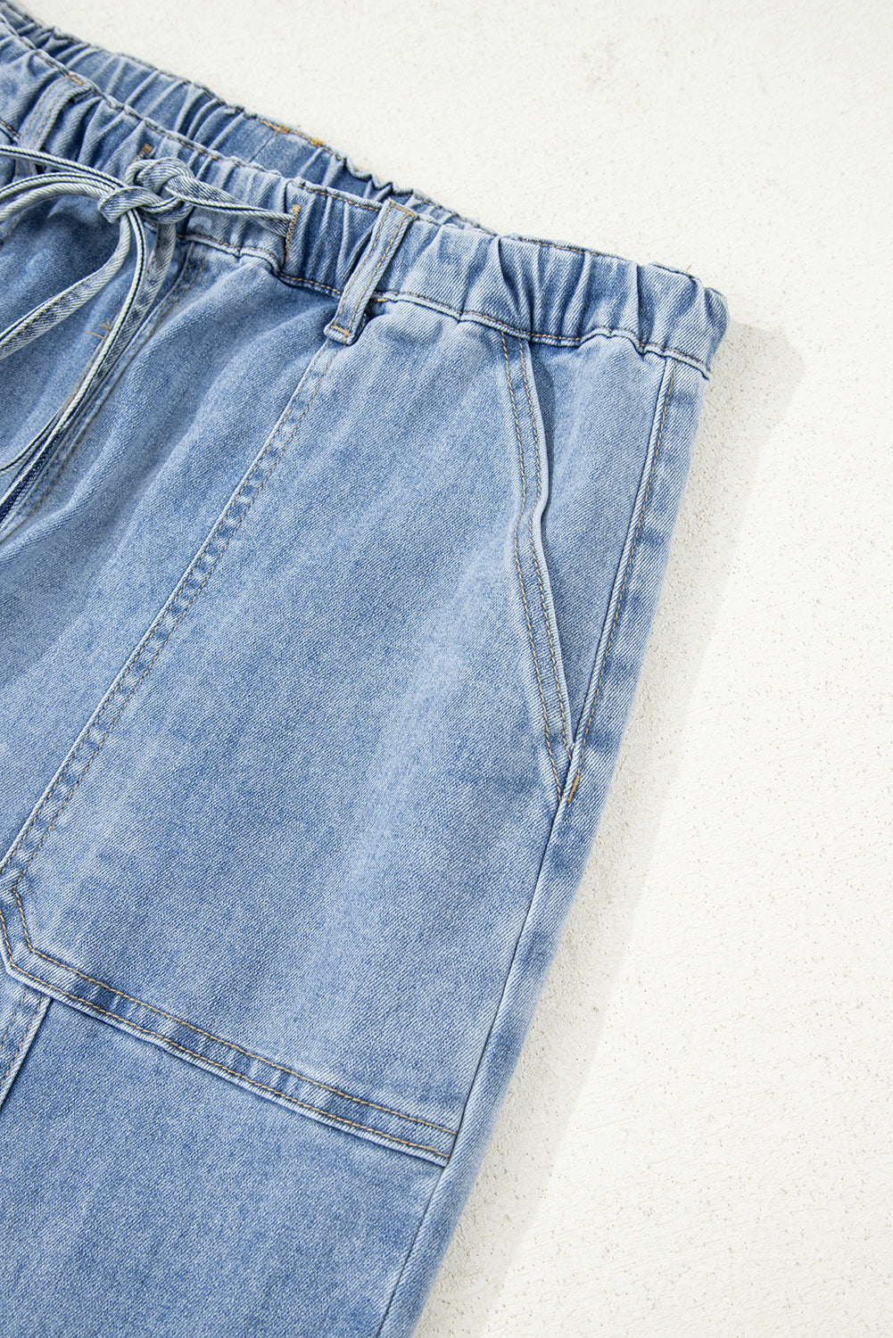 Gray wide leg jeans full body standing view