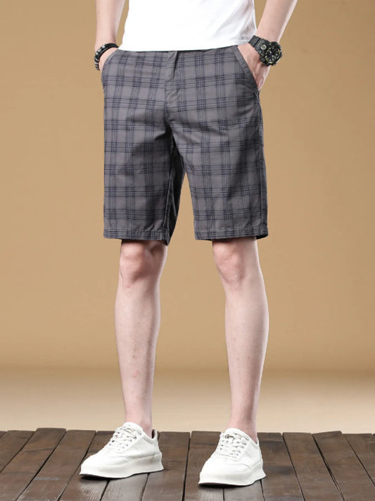 Men's Plaid Casual Shorts - Fashorio