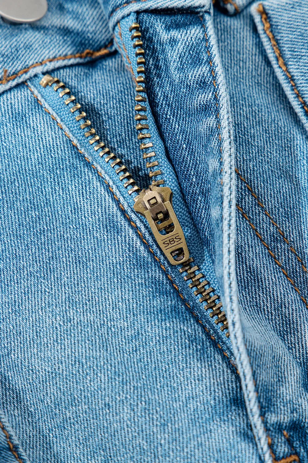 Acid Wash Bowknot Details High Waist Denim Skirt - Fashorio