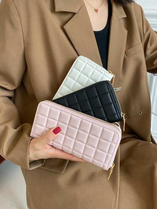 PU Leather Solid Color Wallet - Fashorio