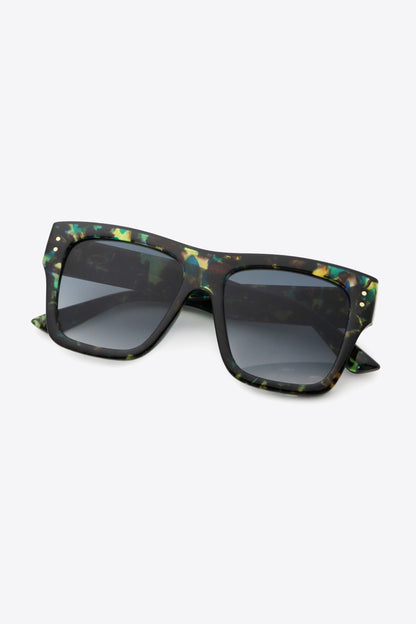 UV400 Patterned Polycarbonate Square Sunglasses - Fashorio