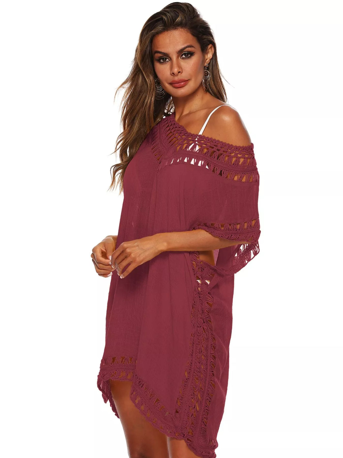 Styled beach cover up look