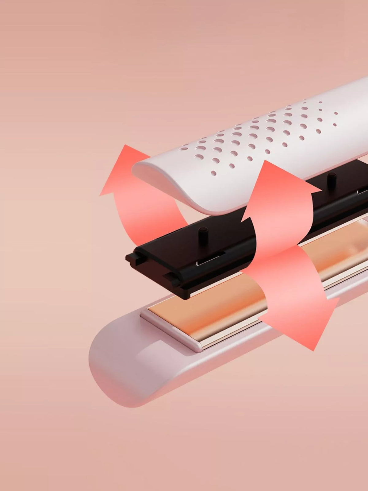 Hair straightener side view