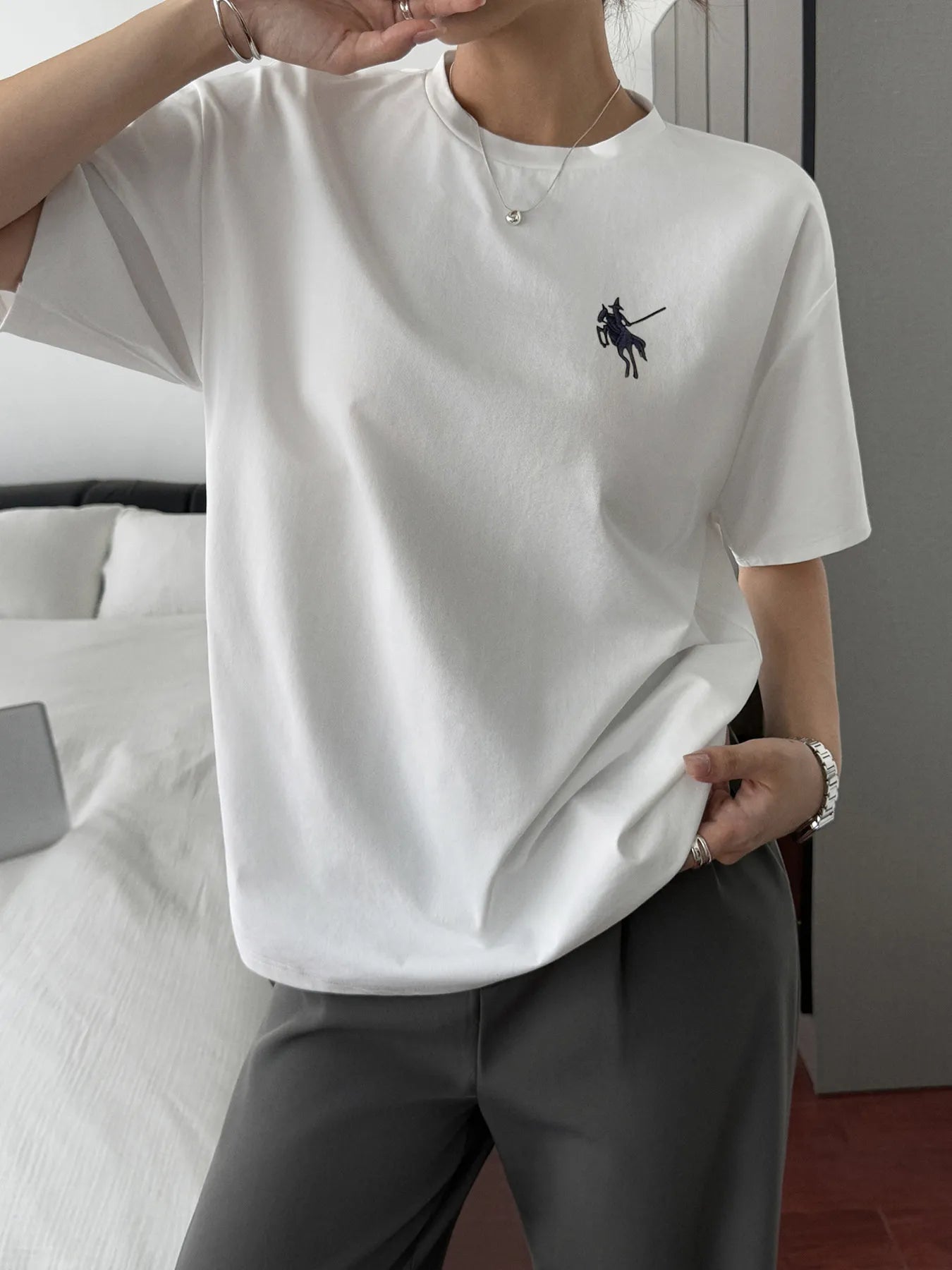 Round Neck Short Sleeve T-Shirt - Fashorio