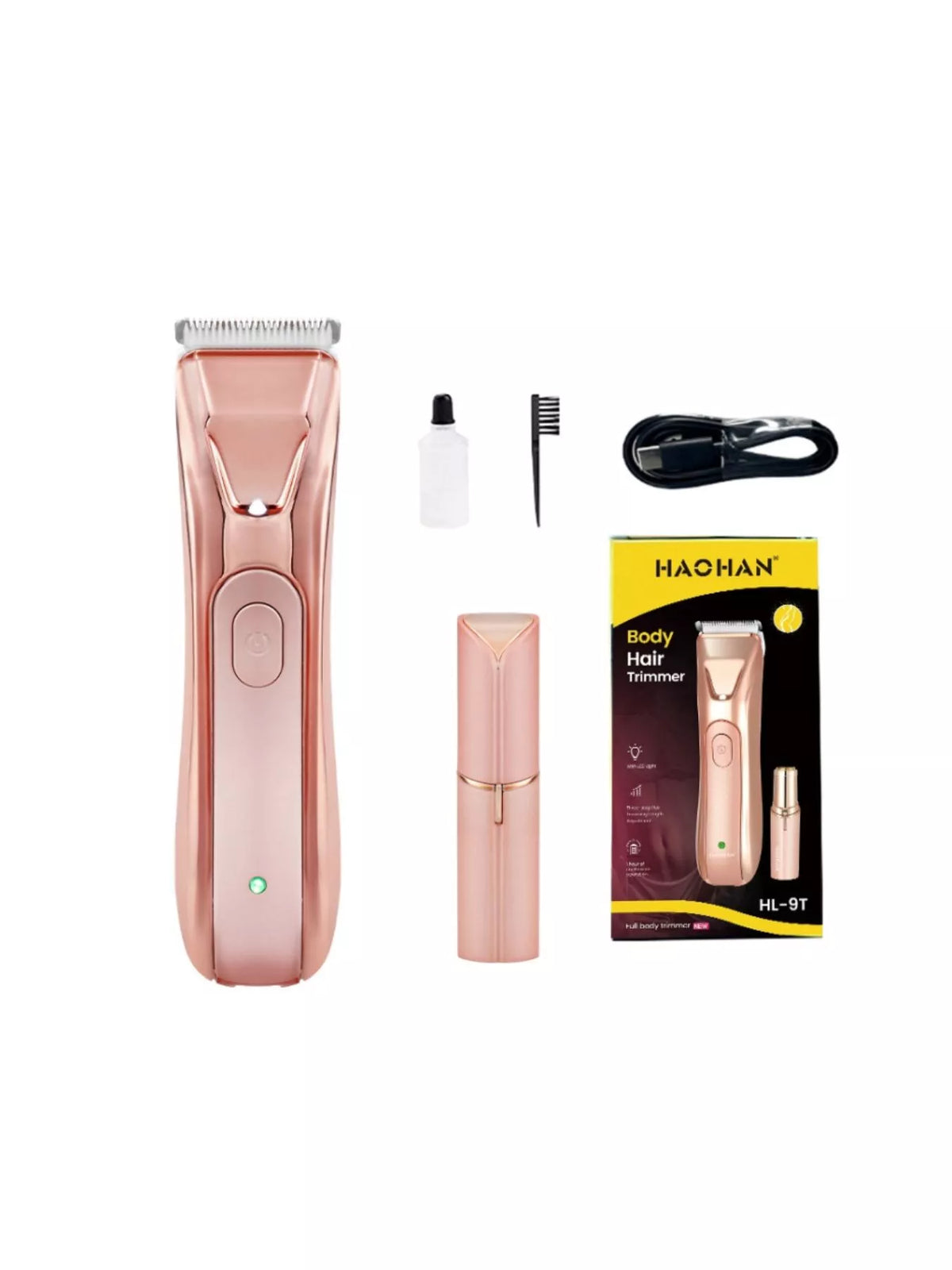 2 piece rechargeable epilator full product overview