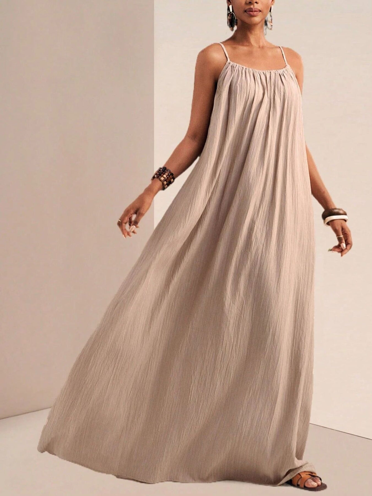 Flowy maxi dress back view
