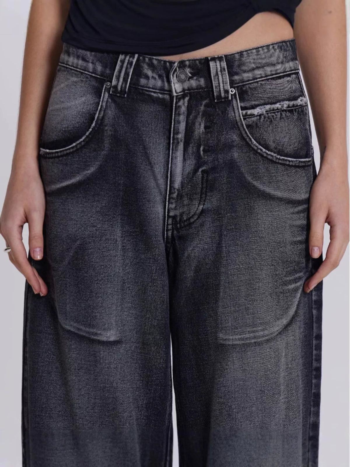 Stud detailing on vintage denim