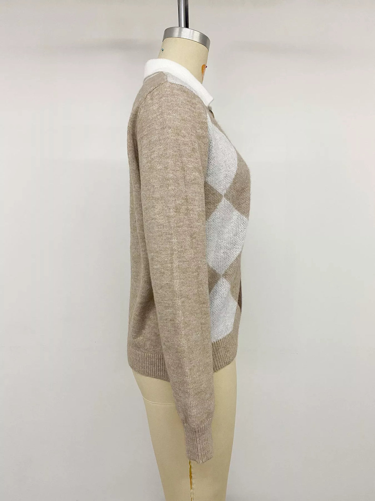Argyle Polo Collar Sweater view 11