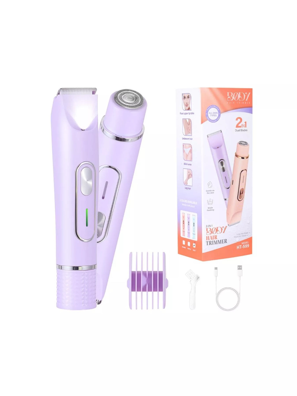 Portable epilator side view