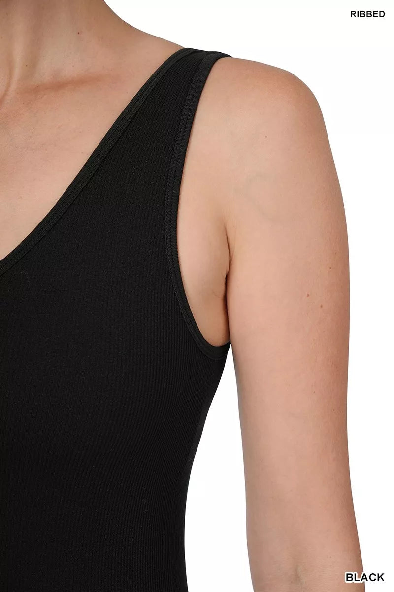 Ribbed Seamless Sports Romper on model