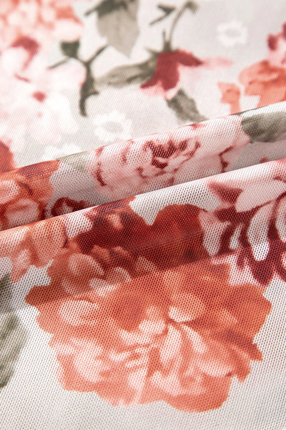 Floral Off-Shoulder Long Sleeve Bodysuit - Fashorio