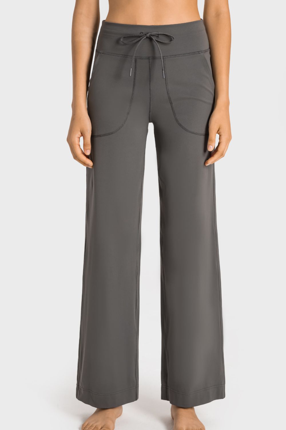 wide leg sports pants styled outfit view