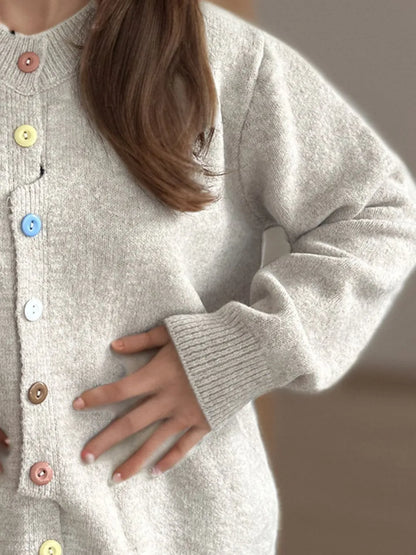 Button Down Long Sleeve Cardigan - Fashorio