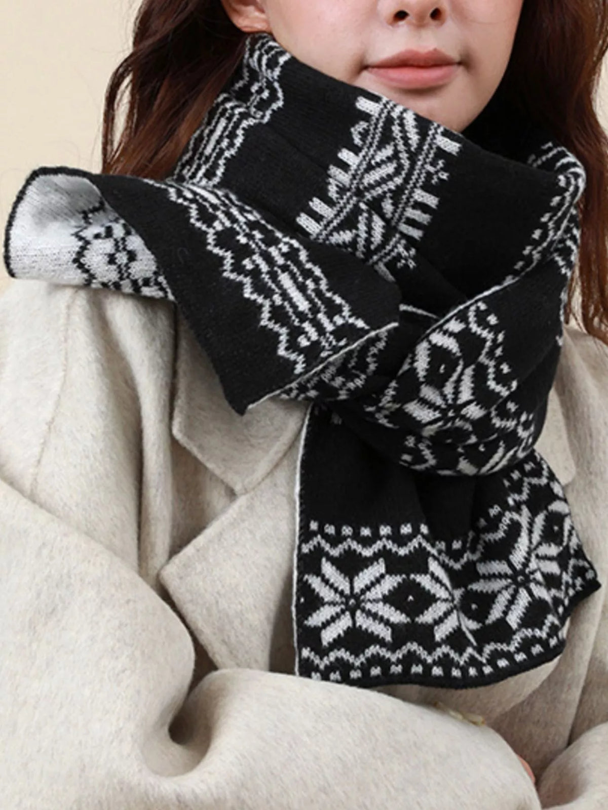 Christmas Snowflake Knit Scarf, view 20