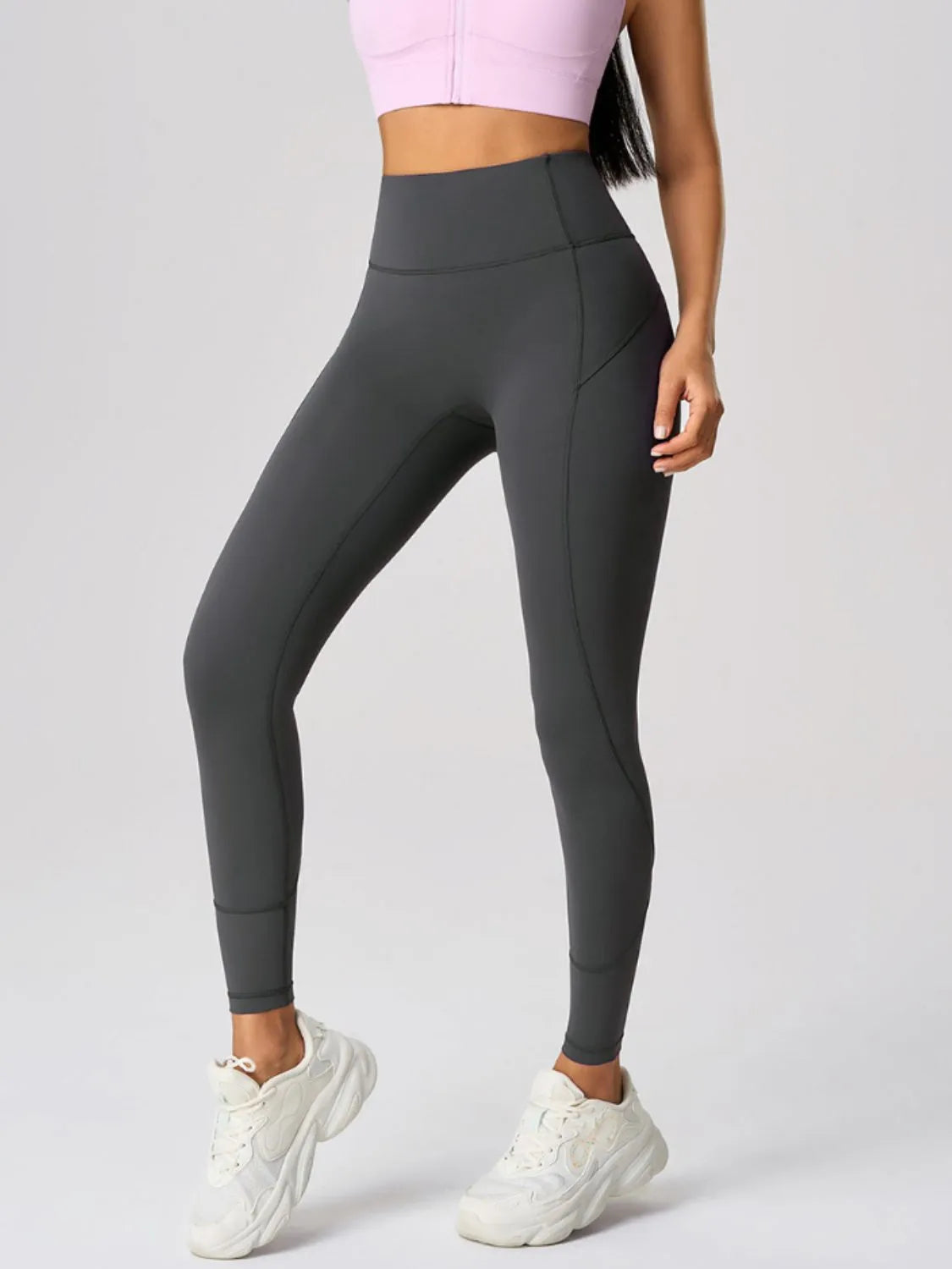 High Waist Active Leggings Dark Gray - Fashorio