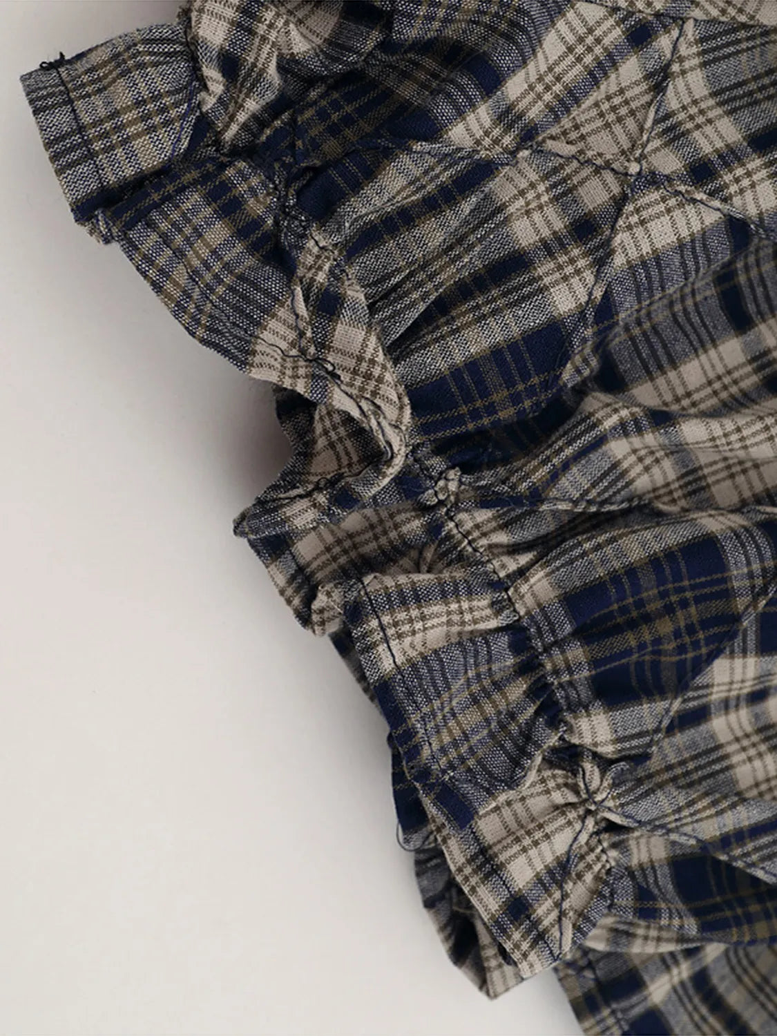 Drawstring Plaid Skort - Fashorio